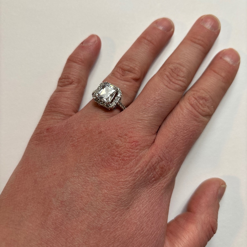Faux diamond ring